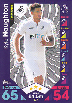 Kyle Naughton Swansea City 2016/17 Topps Match Attax #277